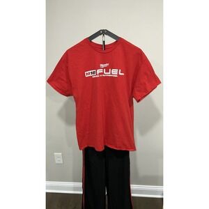 Milwaukee M18 FUEL T-Shirt Red Power Tool Promotional Tee Mens Large